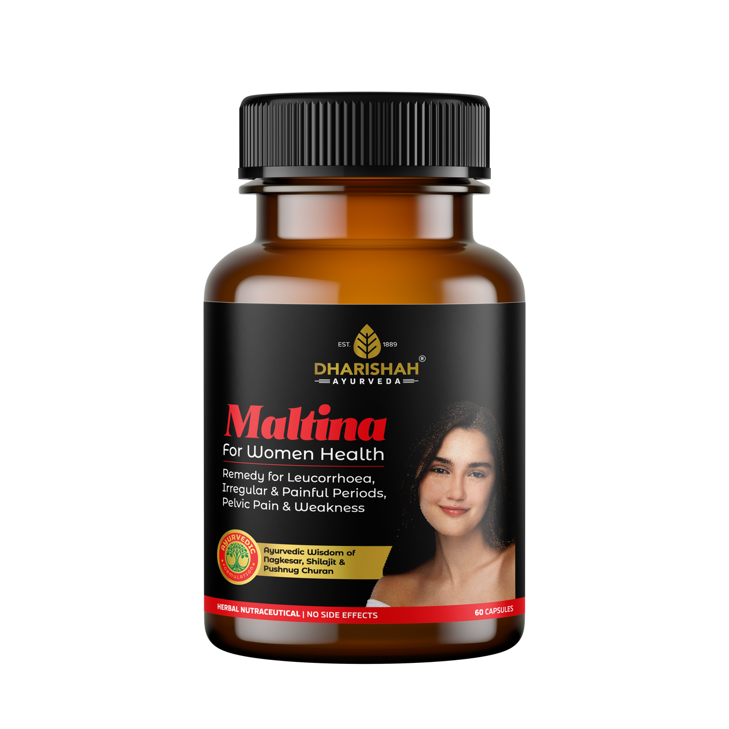 Maltina herbal capsules – natural remedy for leucorrhoea, irregular periods, pelvic pain, and weakness