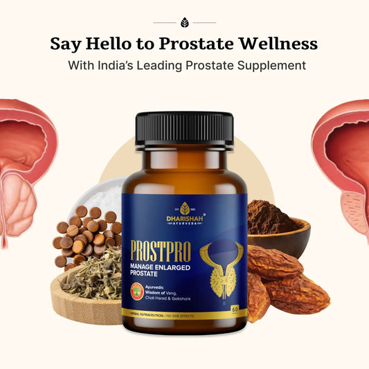 Dharishah Ayurveda Prostpro capsules – Ayurvedic supplement to manage enlarged prostate and support prostate health